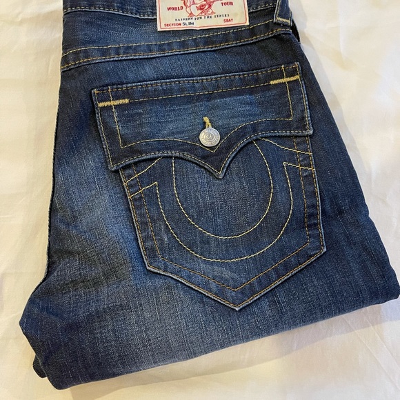 TRUE RELIGION slim flap jeans 34/30 - Picture 2 of 14